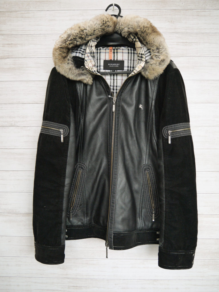 バーバリーレザーダウン染み抜き2