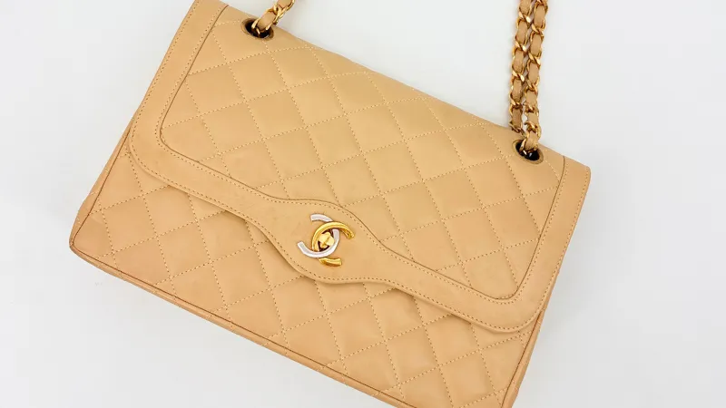 CHANEL革キルティングバッグ鞄クリーニング水洗い