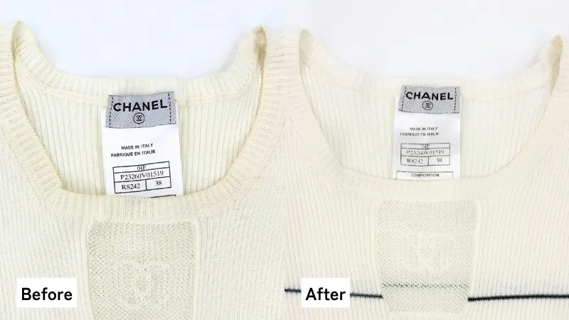 CHANELニットクリーニング水洗い